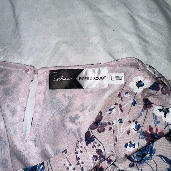 Piper and Scoot Sweet Purple Floral Dress - Size Large‎ , VSKU104 - Picture 2 of 6